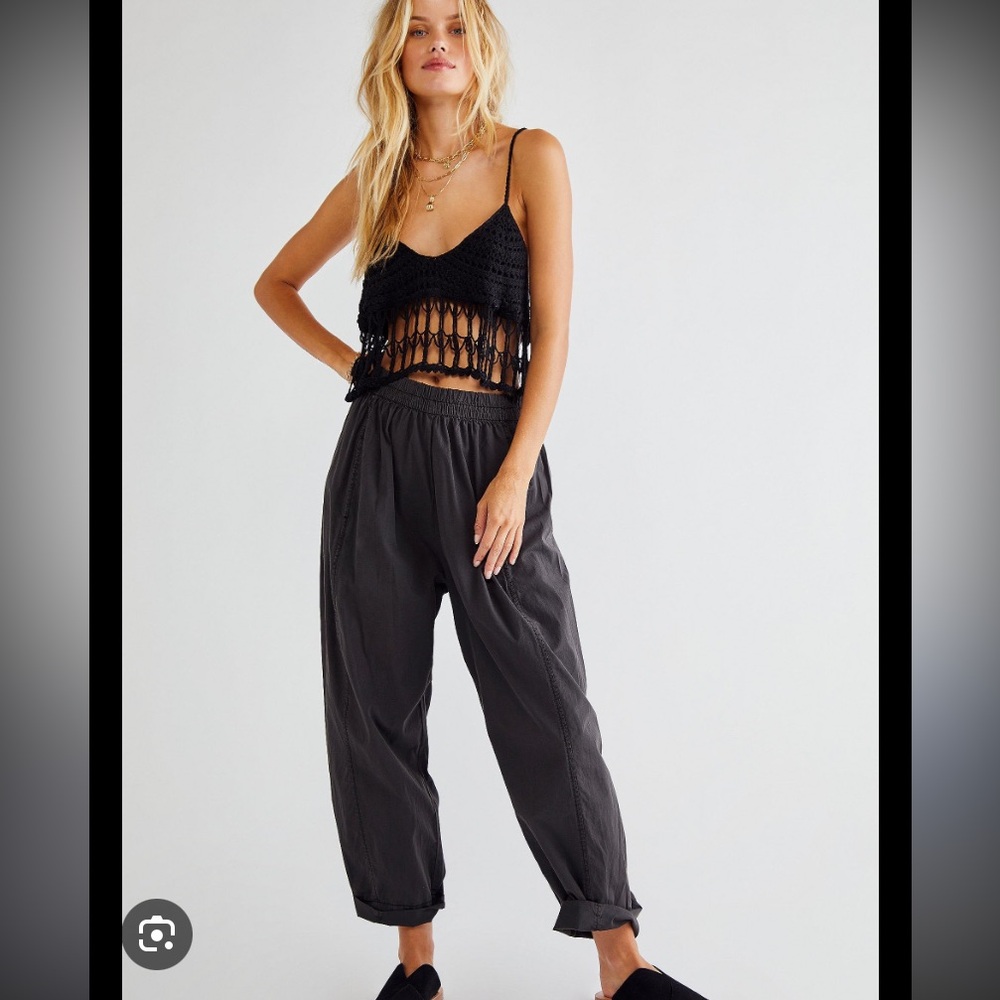 Free People Preppy Poplin Pull On Pants